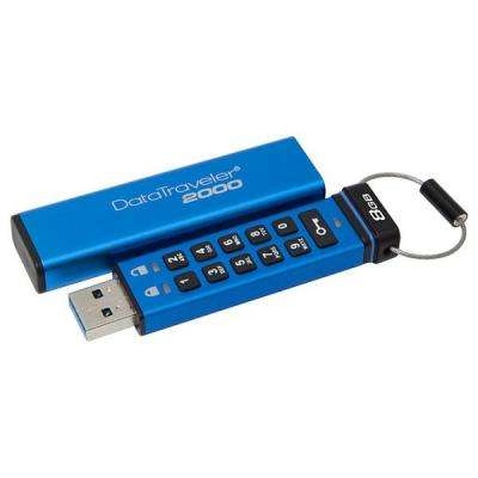 USB флеш накопичувач Kingston 8GB DataTraveler 2000 Metal Security USB 3.0 (DT2000/8GB)