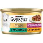 Вологий корм для кішок Purina Gourmet Gold. Подвійне задоволення з кроликом і печінкою 85г (7613031381081)