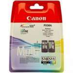 Струменевий картридж Canon PG-510+CL-511 MULTIPACK (BLACK+COLOUR) (2970B010)