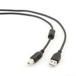 Кабель USB (AM/BM) 3m Cablexpert (CCF-USB2-AMBM-10) Black, феррит