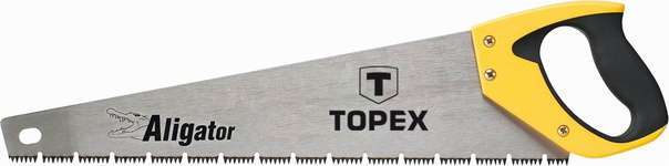 Ножівка Topex по дереву, 450 мм, "Aligator", 7TPI (10A446)