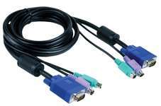 Кабель KVM D-Link DKVM-CB, (K/B, Video, Mouse Cable), 1.5 м