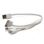 Кабель USB PowerPlant 0.5m USB 2.0 (AM/Mini, Micro, Lightning, I-Pod) (KABUSBALL)