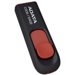 Флешка ADATA C008 Capless Sliding USB Flash Drive 64GB BLACK+RED RETAIL