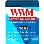 Стрічка до принтерів WWM 13мм х 7м (12,7мм x 7м) STD правий Black (R13.7SR)