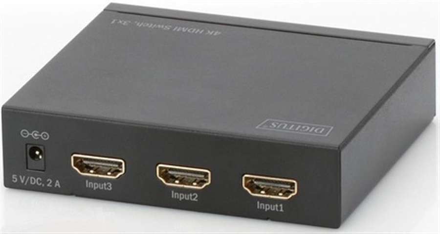 Комутатор Digitus HDMI (INx3-OUTx1) 4K Black (DS-48304)