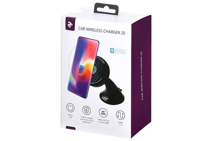 Зарядний пристрій автомобільний бездротовий 2E Car Mount Rotating 5W Black (2E-WCQ01-03)