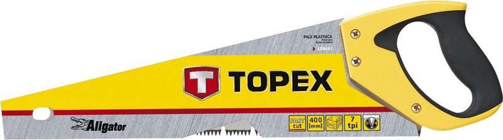 Ножівка TOPEX по дереву,  400 мм, "Aligator", 7TPI 10A441