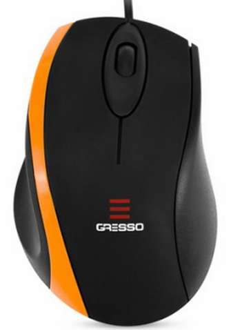 Миша Gresso GM-5388P PS/2 Black/orange