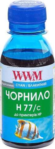 Чорнило WWM для HP №177/85 100г Cyan (H77/C-2)