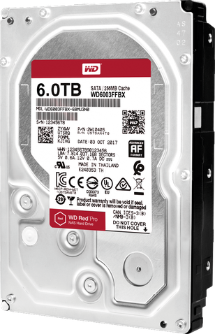 Жорсткий диск HDD 6TB WD 7200 SATA IIl 256MB (WD6003FFBX) Red Pro NAS