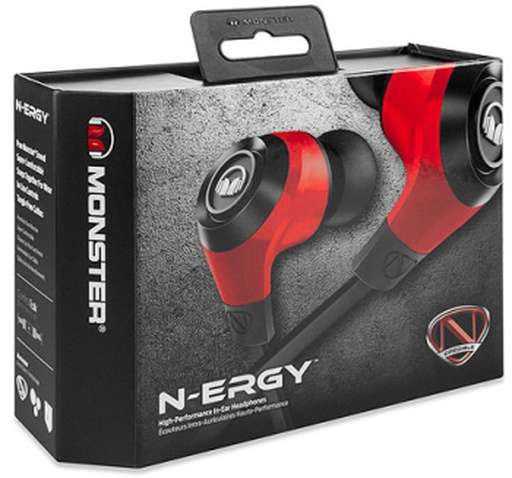 Навушники Monster NCredible NErgy In-Ear Headphones Cherry Red