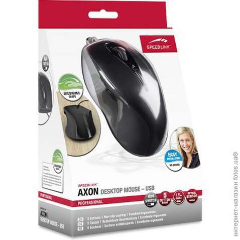 Миша SPEEDLINK Axon Desktop Mouse USB Dark Grey