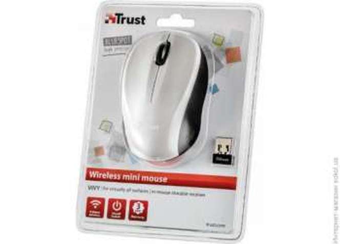 Миша TRUST Vivy Wireless Mini Mouse White BlueSpot (18476)