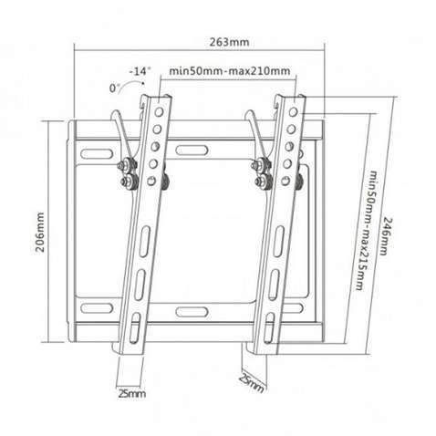 Кріплення настінне BRATECK LP34-22T 23"-42"