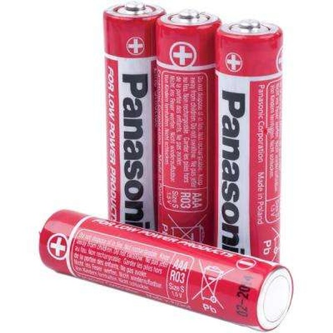 Батарейка PANASONIC AAA R03 RED ZINK * 4 (R03REL/4BP)