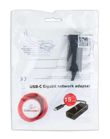 Адаптер Cablexpert с USB Type-C на Gigabit Ethernet A-CM-LAN-01