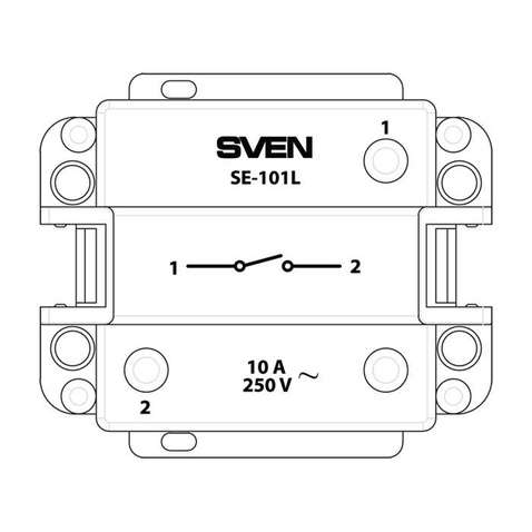 Вимикач SVEN Home SE-101L белый (7100071)