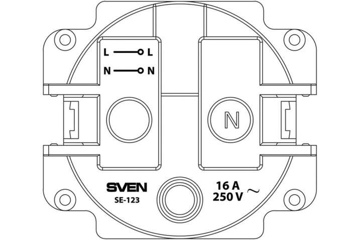 Розетка электрична SVEN SE-123 white