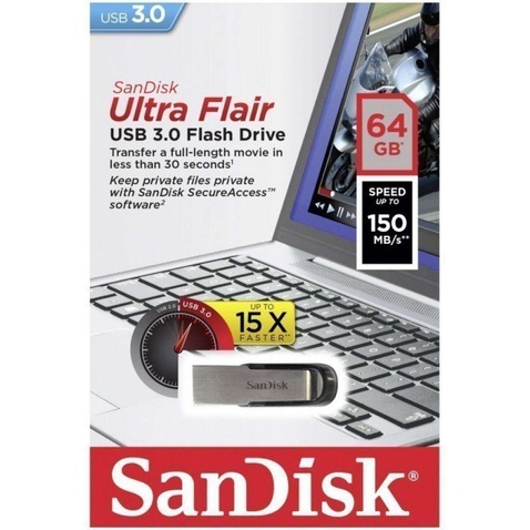 Флешка USB Flash 64GB USB 3.0 SanDisk Flair