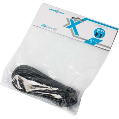 Maxxter Кабель USB2.0 AM/BM 4.5м., черный U-AMBM-15
