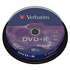 Диск DVD DVD+R Verbatim (43498) 4.7GB 16x Cake, 10шт Silver