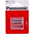 Батарейка PANASONIC AAA R03 RED ZINK * 4 (R03REL/4BP)