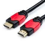 Кабель HDMI Atcom (24945) HDMI-HDMI ver 2.0, 4K, 5м Red/Gold, пакет