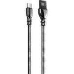 Кабель USB Colorway USB - Type-C (metal spring) 2.4А 1м чорний