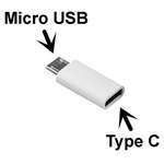 Адаптер Lapara Micro USB Male на  USB 3.1 Type-C Female, LA-MaleMicroUSB-TypeC-Female white