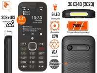 Мобільний телефон  2E E240 2020 Dual SIM Black 680576170026