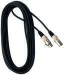 Аудіо-кабель  XLR-f/XLR-m (2 тюльпани / 2 тюльпани (F/F)) RockCable 6m Black