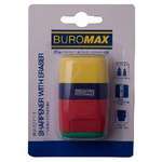 Точилка  BUROMAX RUBBER TOUCH /large, container, eraser (BM.4771-1)