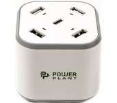 Зарядний пристрій  PowerPlant 4xUSB + cable USB-TypeC