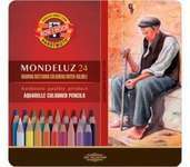 Олівці кольорові Koh-i-Noor Mondeluz акварел. пенал 24 кольори (3724)