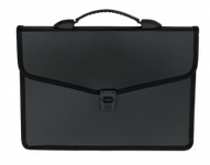 Папка - портфель  Buromax 3 compartments, with a lock, black (BM.3734-01)