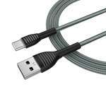 Кабель  1m USB 2.0 AM/Type-C Colorway (CW-CBUC041-GR) Grey, (braided cloth), 3.0A