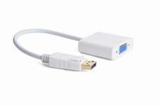 Адаптер-перехідник  Cablexpert (A-DPM-VGAF-02-W) DisplayPort - VGA 0.15м