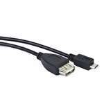 Кабель  Maxxter (U-AFM-OTG) OTG USB2.0 - MicroUSB, 0.15 м, черный