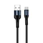 Кабель  ColorWay USB-microUSB, nylon, 2.4А, 1м, Black (CW-CBUM045-BK)