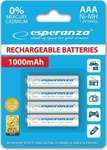 Акумулятор Esperanza EZA102W AAA(HR03) 1000mAh 1x4 шт. Білий