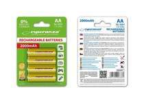 Акумулятор Esperanza EZA104Y AA(HR6) 2000mAh 1x4 шт. Жовтий