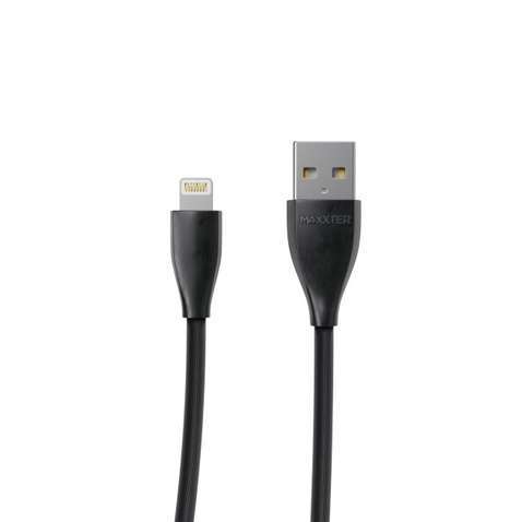 Кабель Lightning 1m USB 2.0 / Lightning Maxxter преміум Black