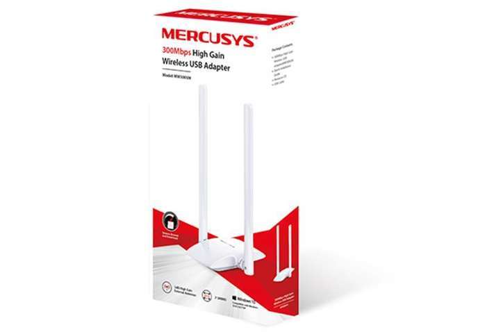 Адаптер Wi-Fi Mercusys MW300UH (N300, microUSB, 2 антени)