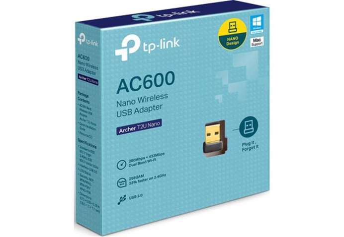 Адаптер Wi-Fi TP-Link Archer T2U Nano (AC600, mini)