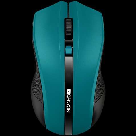 Миша CANYON 2.4GHz wireless Optical Mouse with 4 buttons, DPI 800/1200/1600, Green, 122*69*40mm, 0.067kg