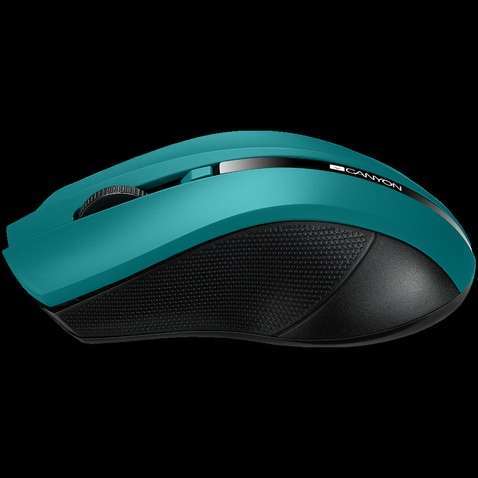 Миша CANYON 2.4GHz wireless Optical Mouse with 4 buttons, DPI 800/1200/1600, Green, 122*69*40mm, 0.067kg