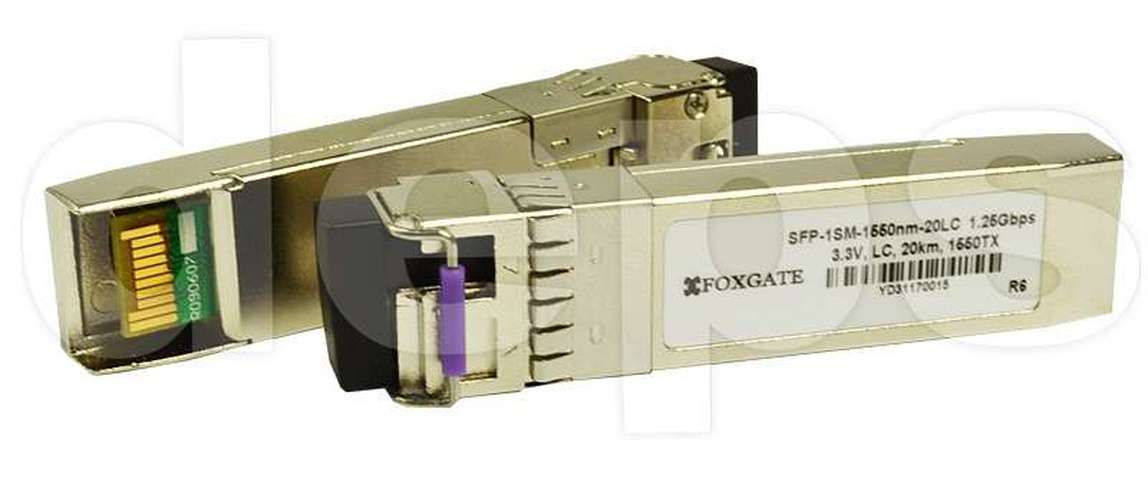Модуль  SFP FoxGate WDM, 1.0 G, 3 км, LC SM, TX1310 нм (SFP-1SM-1310nm-3LC)