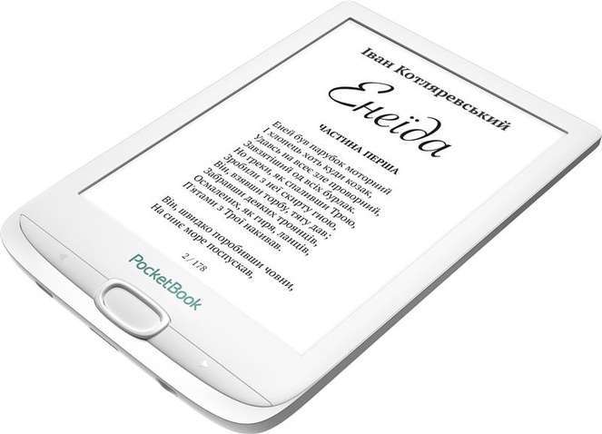 Електронна книга  PocketBook 606 White (PB606-D-CIS); 6" (1024х758) E-Ink Carta, 212 dpi, ОЗУ 256 МБ