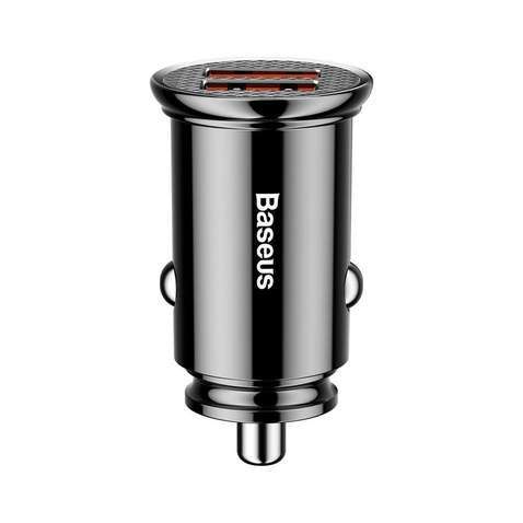 Автомобільний зарядний пристрій  Baseus Circular Plastic А+А 30W Black CCALL-YD01
